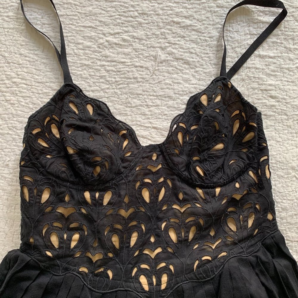 Catherine Malandrino Spaghetti Strap Cutout Dress